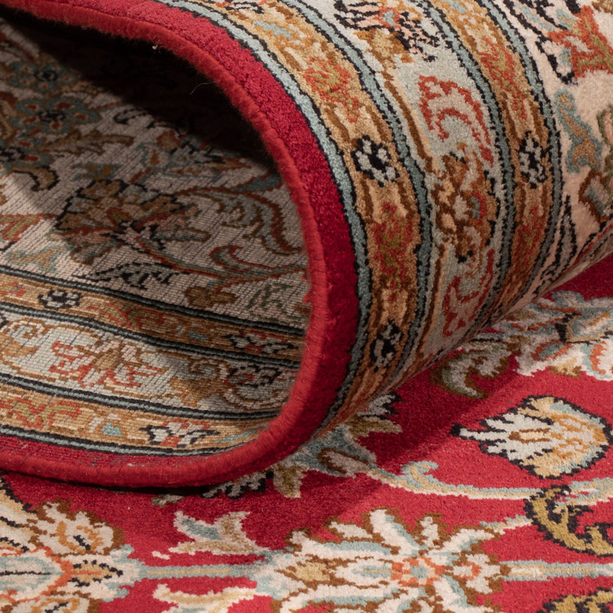 Tapis en soie - Soie du Cachemire - 339 x 244 cm - rouge