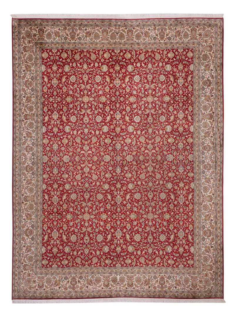 Tapis en soie - Soie du Cachemire - 369 x 279 cm - rouge