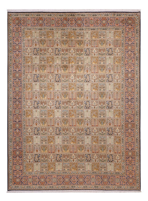 Tapis en soie - Soie du Cachemire - 330 x 246 cm - beige foncé