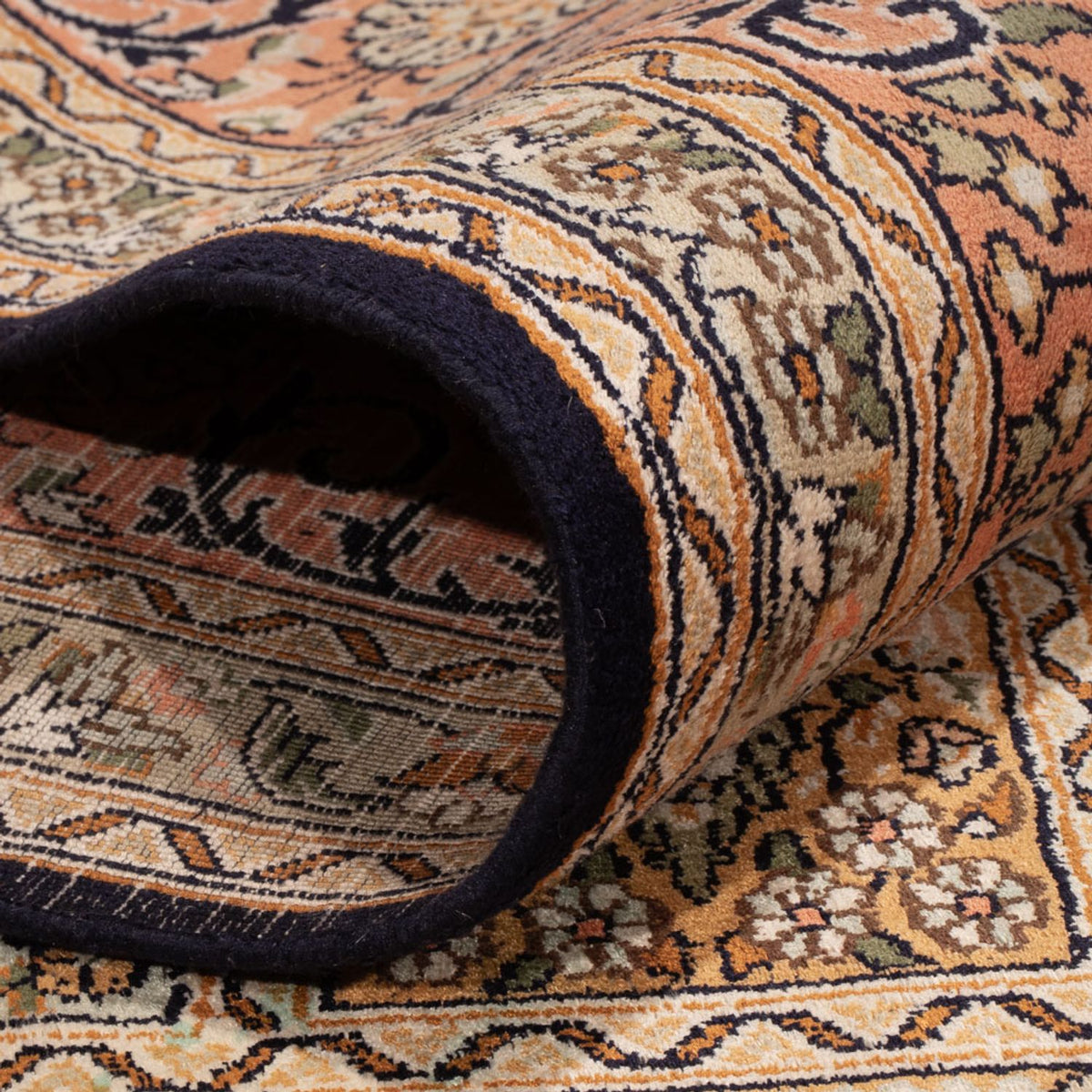 Tapis en soie - Soie du Cachemire - 330 x 246 cm - beige foncé