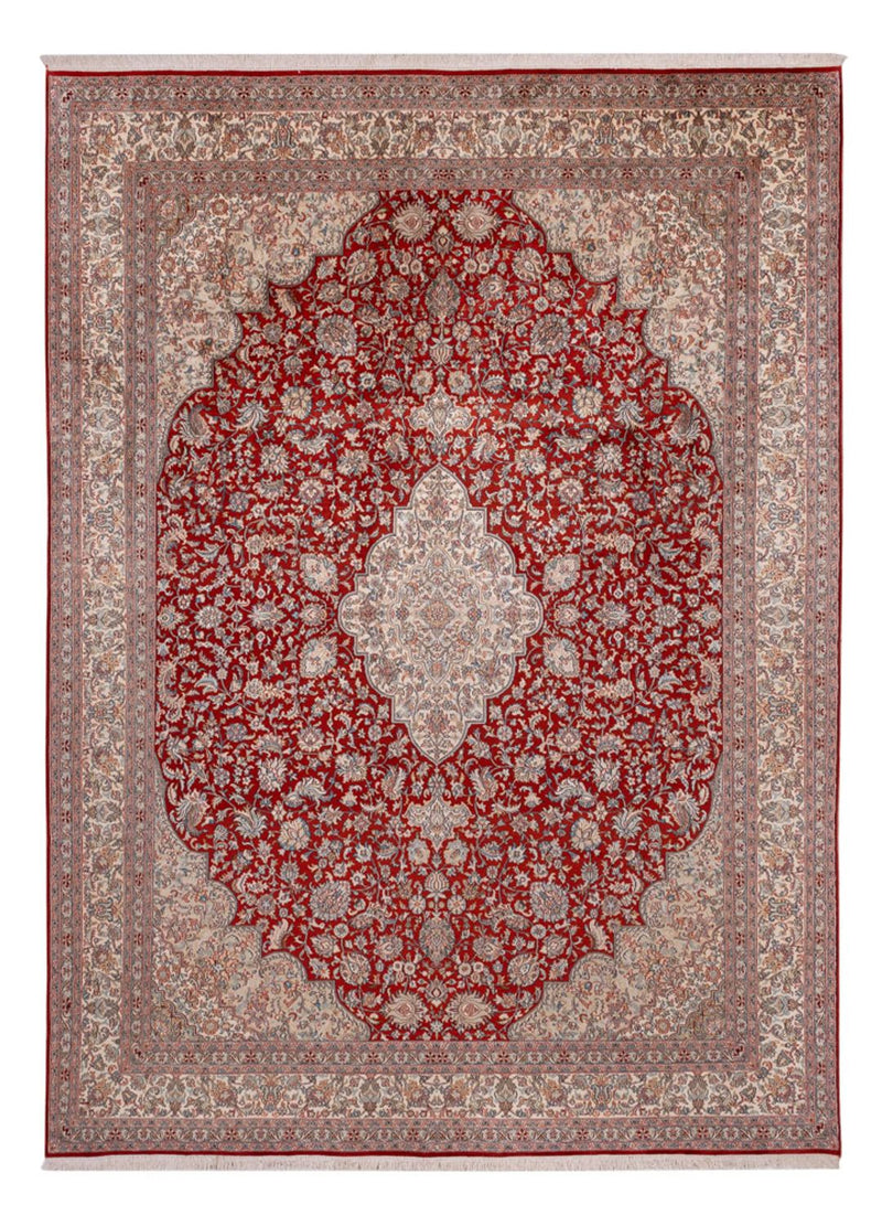 Tapis en soie - Soie du Cachemire - 332 x 245 cm - rouge
