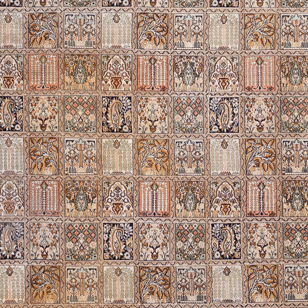 Seidenteppich - Kaschmir Seide - 377 x 275 cm - dunkelbeige