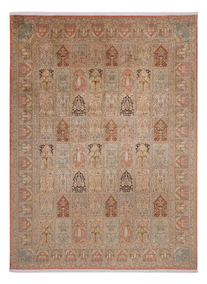 Seidenteppich - Kaschmir Seide - 381 x 273 cm - dunkelbeige