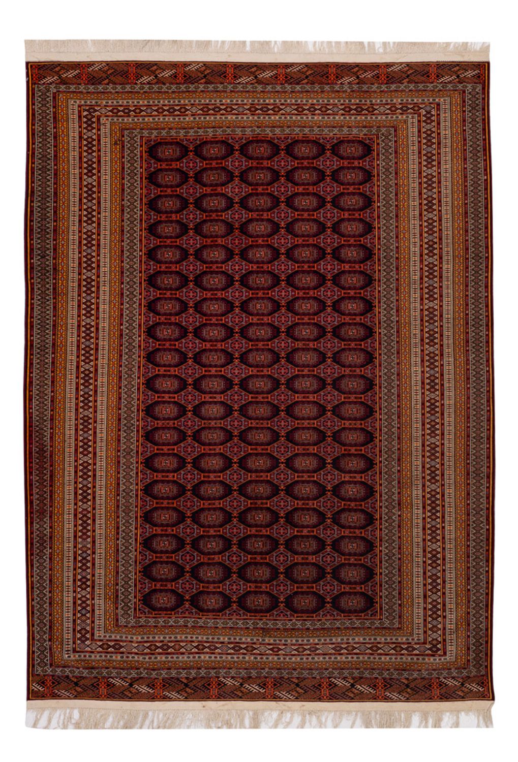 Tapis afghan - 321 x 243 cm - rouge foncé