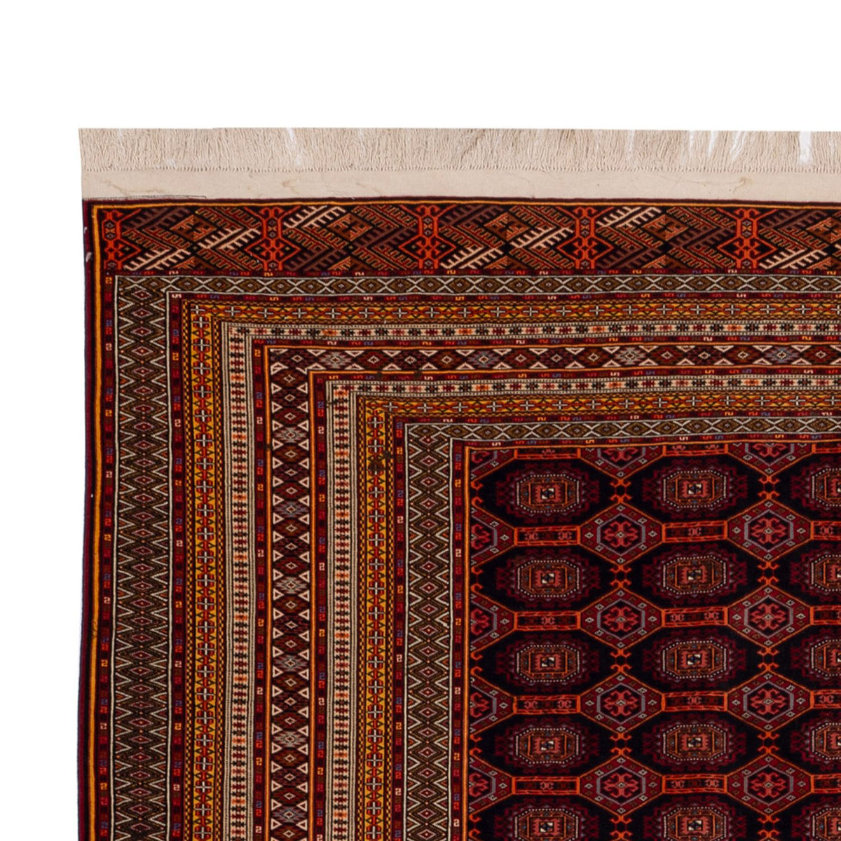 Tapis afghan - 321 x 243 cm - rouge foncé