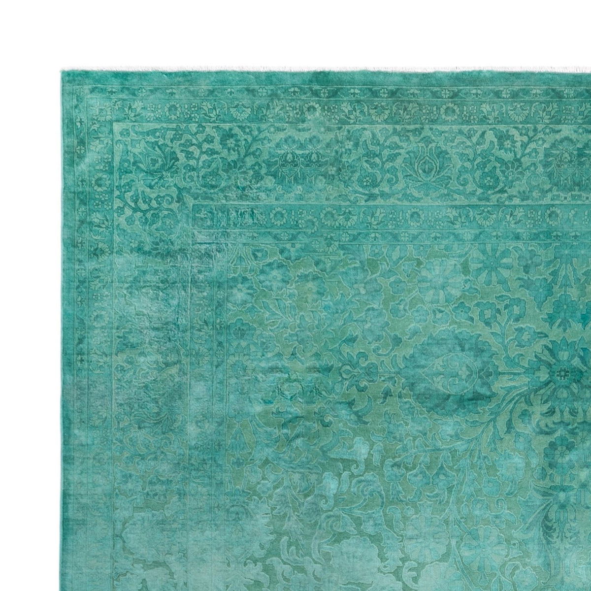 Tapis design - Vintage/Overdyed - 428 x 311 cm - vert