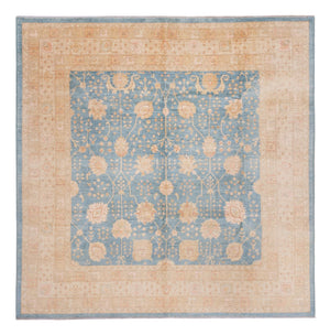 Tapis Ziegler carré  - 297 x 298 cm - bleu clair