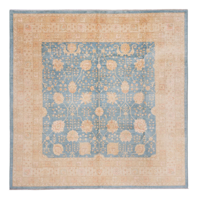 Tapis Ziegler carré  - 297 x 298 cm - bleu clair