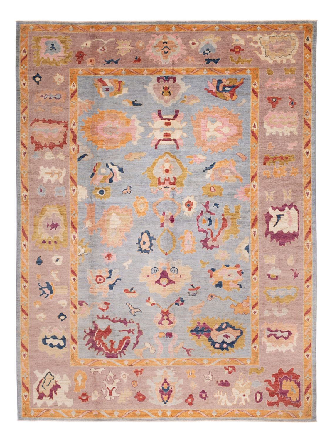 Tapis Ziegler - Usak - 391 x 298 cm - bleu clair