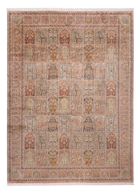 Tapis en soie - Soie du Cachemire - 403 x 298 cm - beige foncé