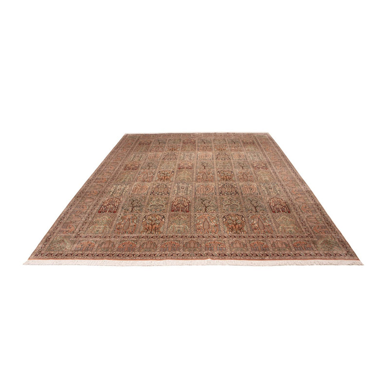 Tapis en soie - Soie du Cachemire - 403 x 298 cm - beige foncé