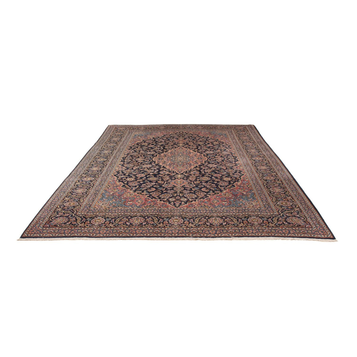 Tapis persan - Keshan - 355 x 264 cm - beige foncé