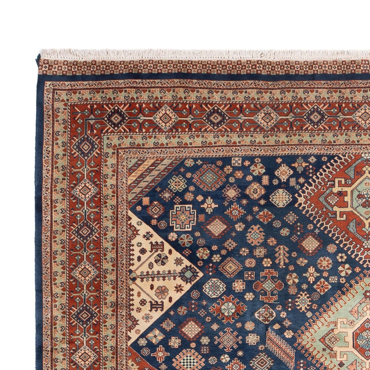 Tapis persan - Nomadic - 318 x 238 cm - bleu foncé