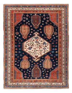 Tapis Ziegler - Kazak - 367 x 270 cm - bleu foncé