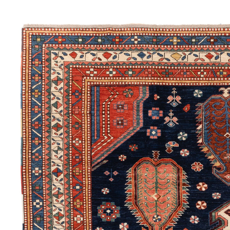 Tapis Ziegler - Kazak - 367 x 270 cm - bleu foncé