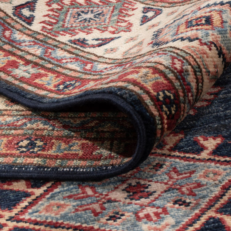 Tapis Ziegler - Kazak - 211 x 152 cm - bleu foncé