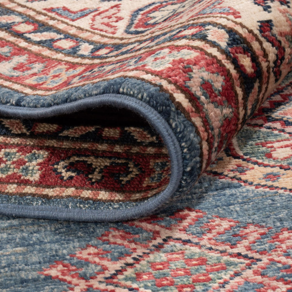 Tapis Ziegler - Kazak - 217 x 153 cm - bleu foncé