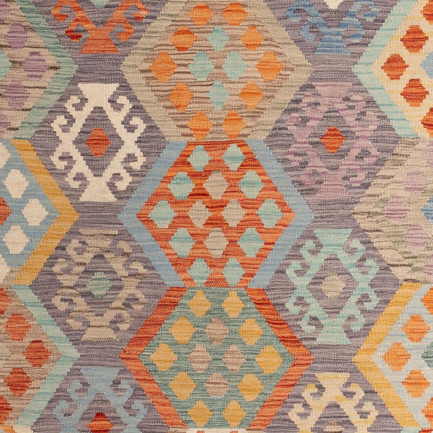 Tapis Kelim - Splash - 294 x 252 cm - multicolore