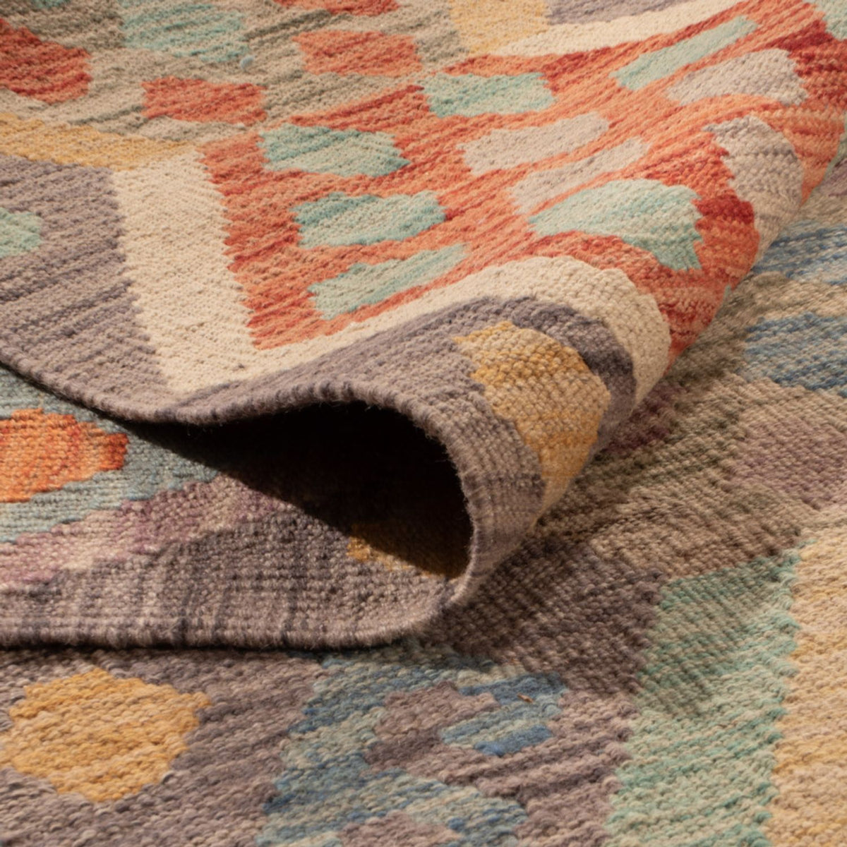 Tapis Kelim - Splash - 294 x 252 cm - multicolore