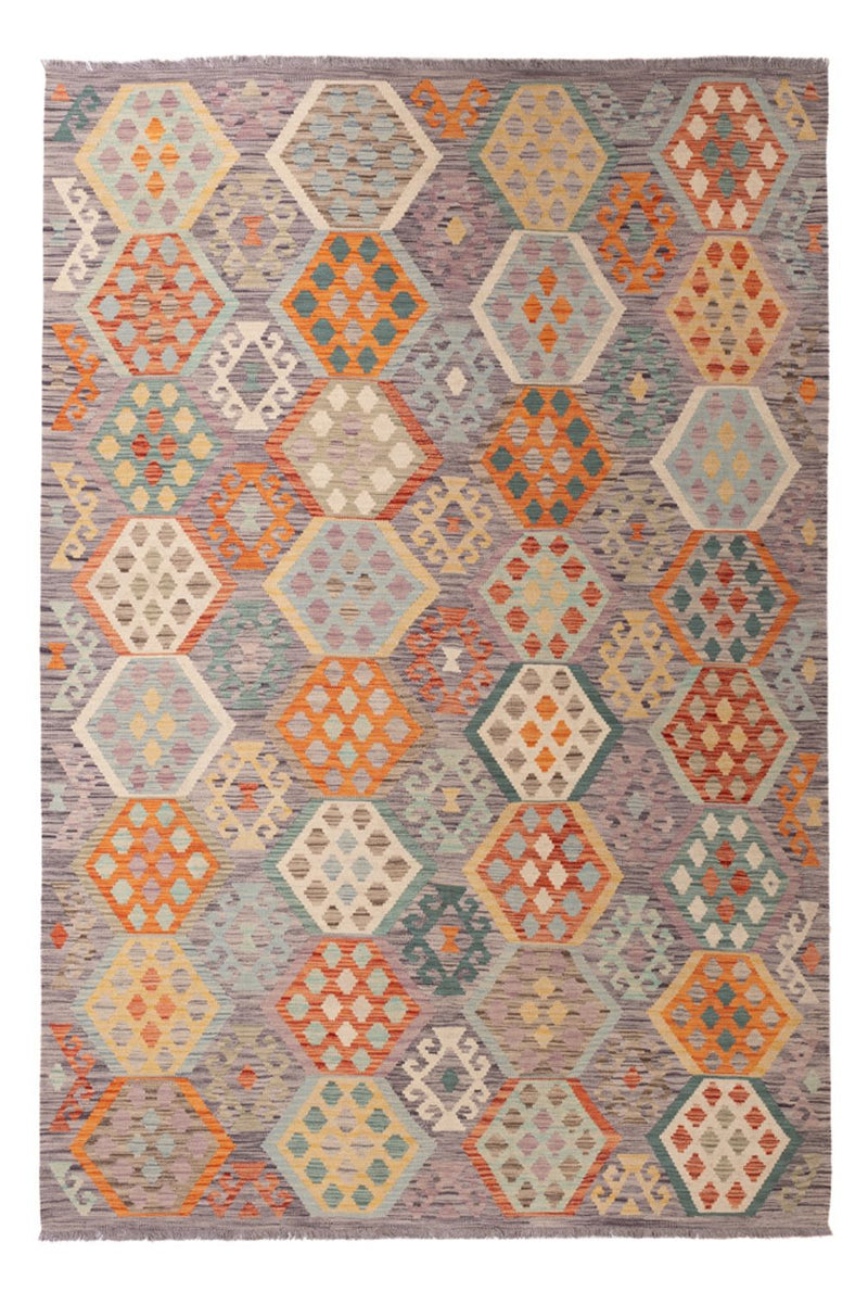 Tapis Kelim - Splash - 292 x 197 cm - multicolore