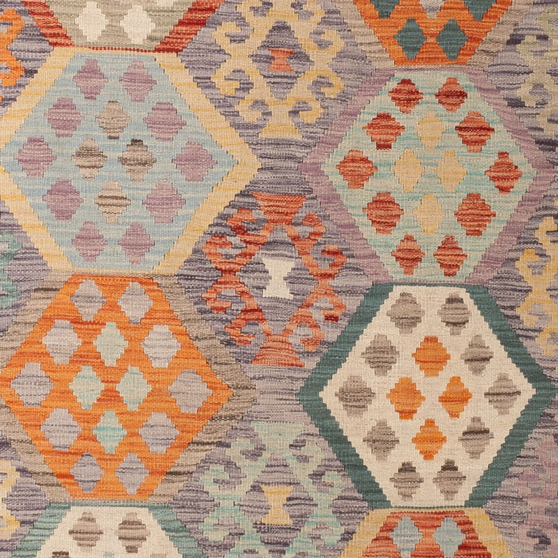 Tapis Kelim - Splash - 292 x 197 cm - multicolore