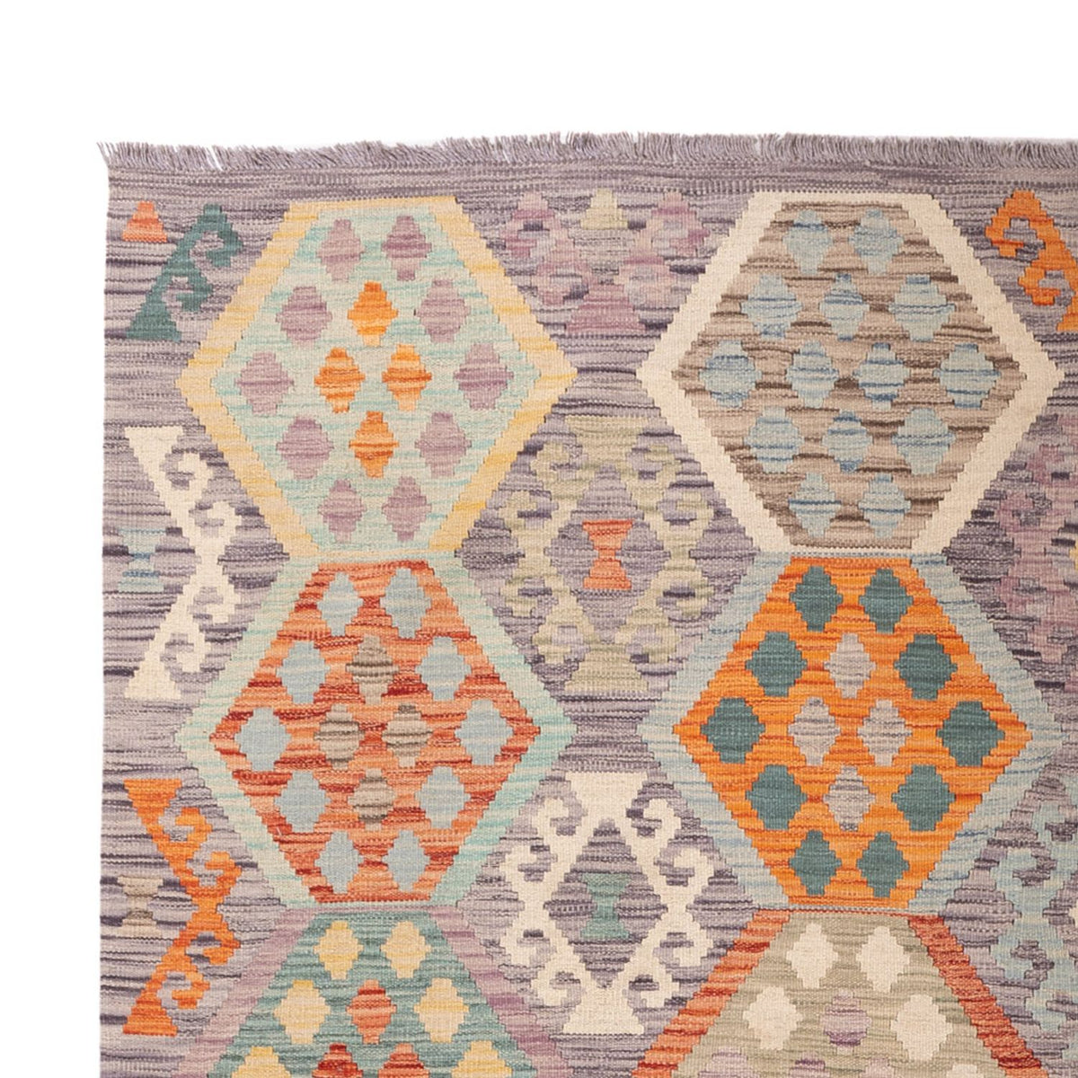 Tapis Kelim - Splash - 292 x 197 cm - multicolore