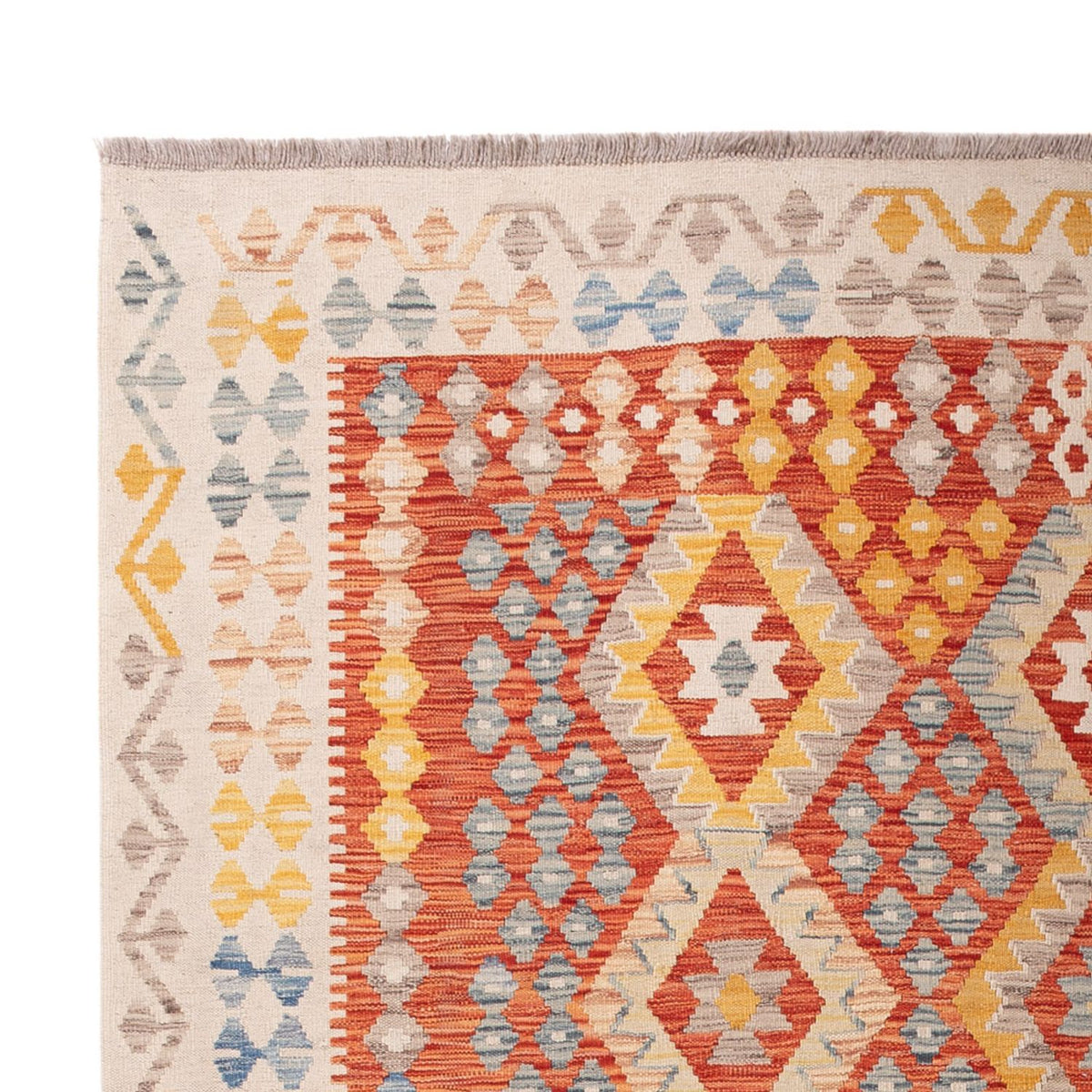 Tapis Kelim - Splash - 292 x 207 cm - multicolore