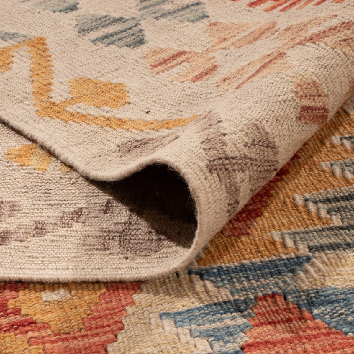 Tapis Kelim - Splash - 292 x 207 cm - multicolore