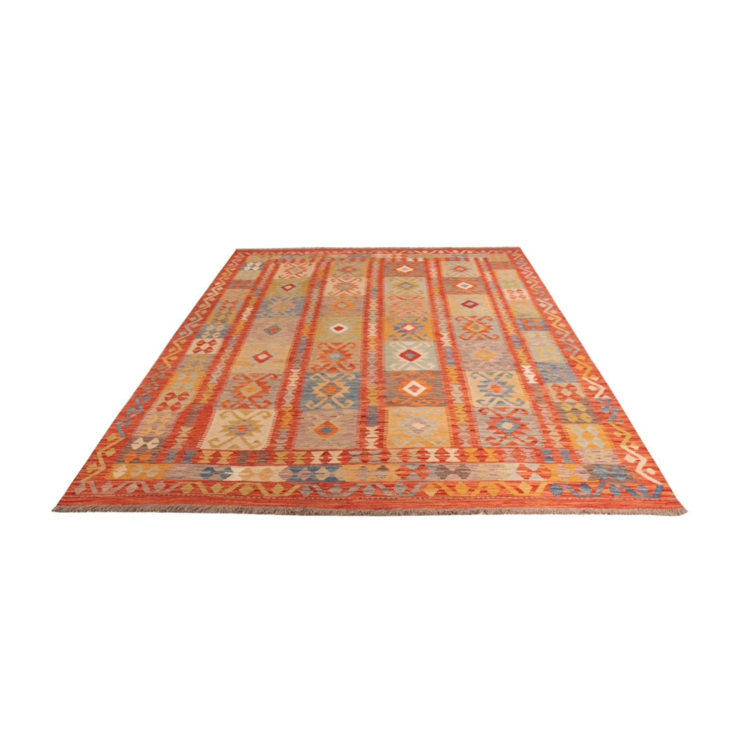 Tapis Kelim - Splash - 298 x 197 cm - multicolore