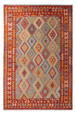 Tapis Kelim - Splash - 295 x 196 cm - multicolore