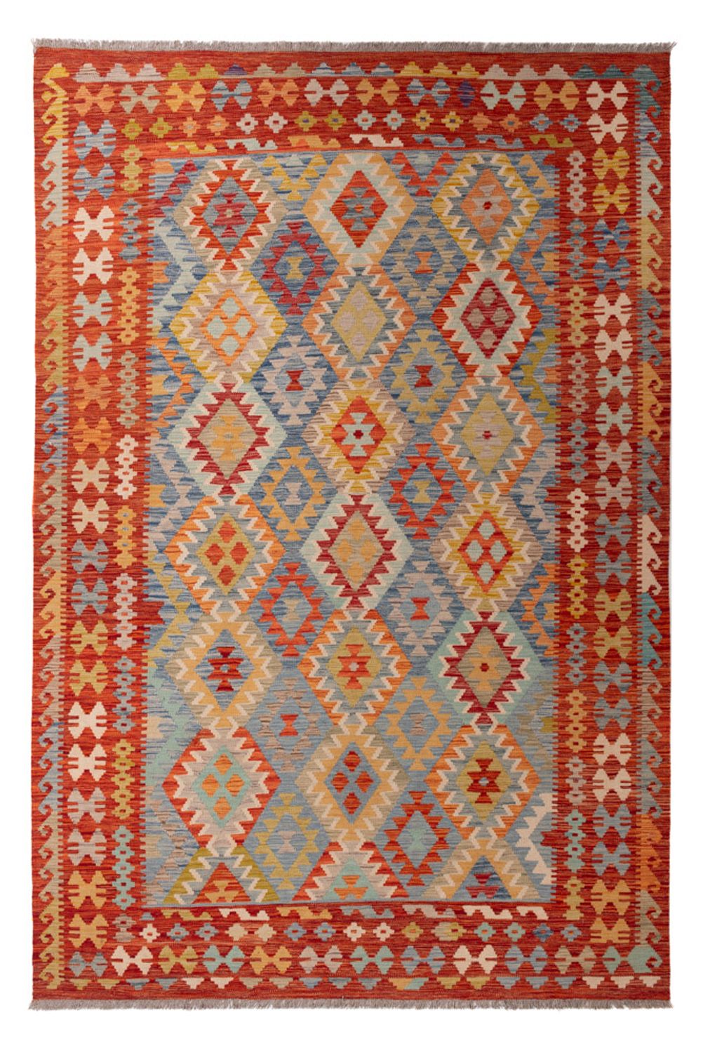 Tapis Kelim - Splash - 295 x 196 cm - multicolore