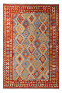 Tapis Kelim - Splash - 295 x 196 cm - multicolore