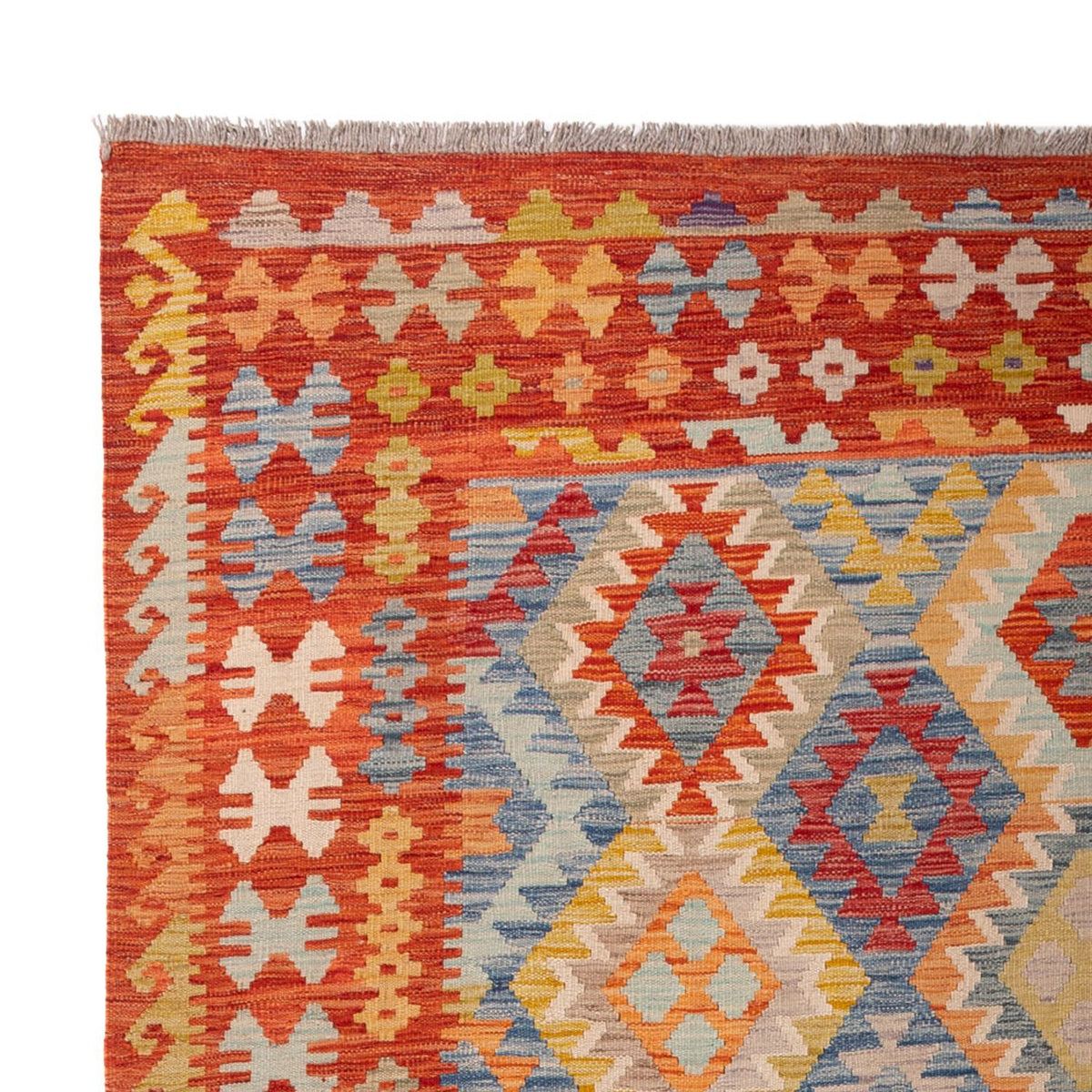 Tapis Kelim - Splash - 295 x 196 cm - multicolore