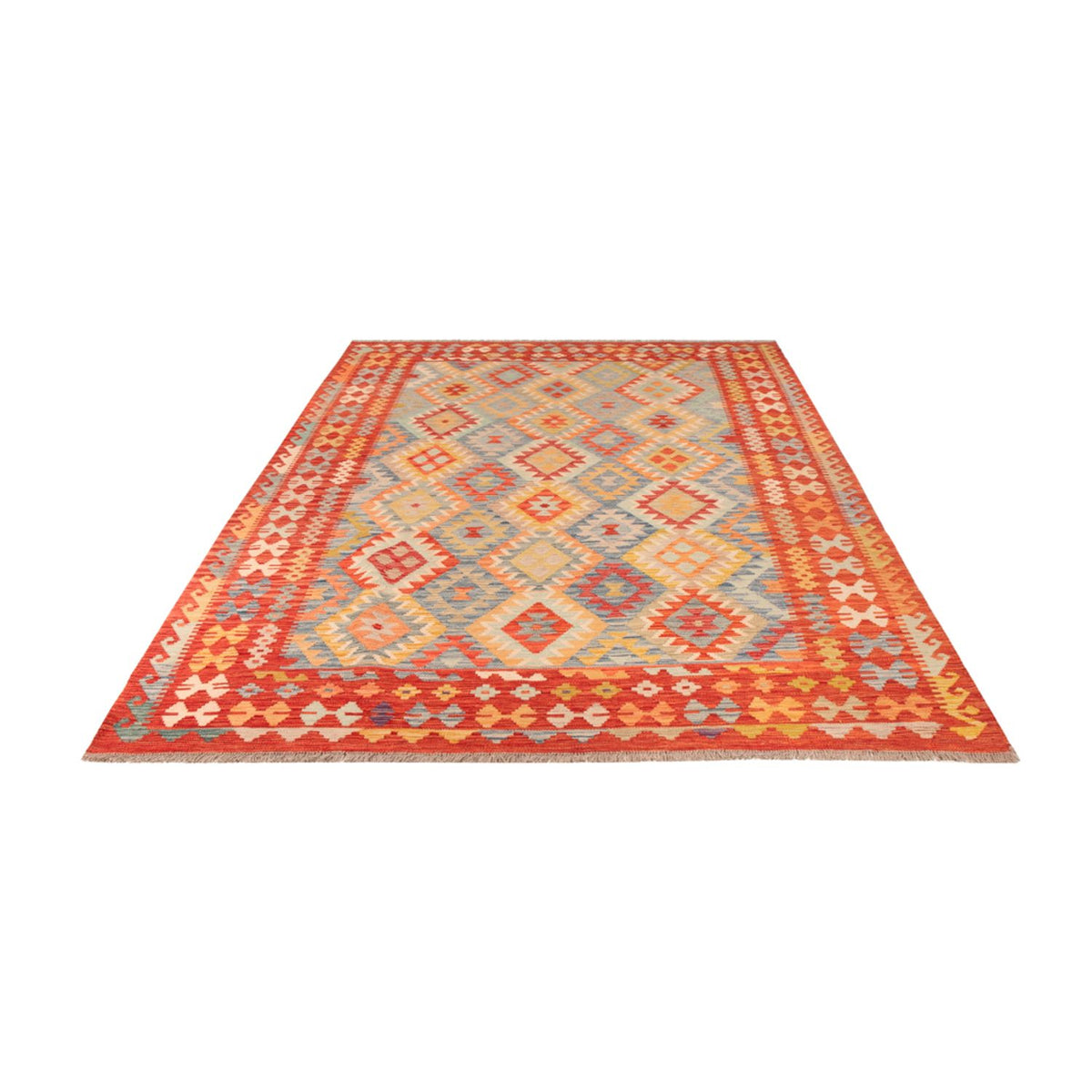 Tapis Kelim - Splash - 295 x 196 cm - multicolore