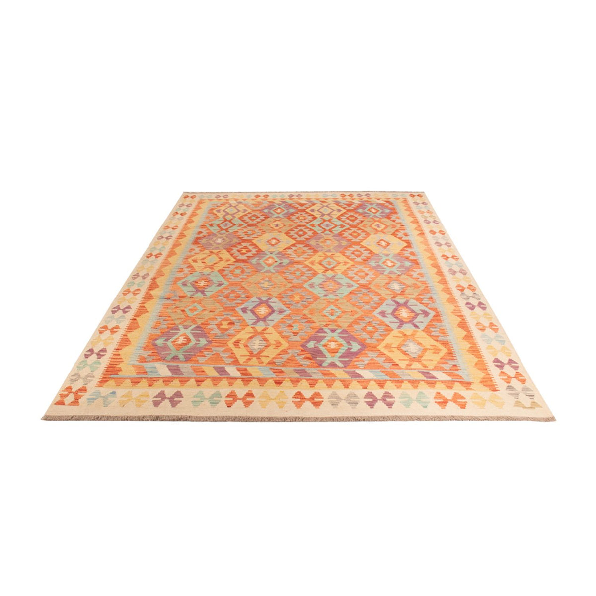 Tapis Kelim - Splash - 288 x 206 cm - multicolore