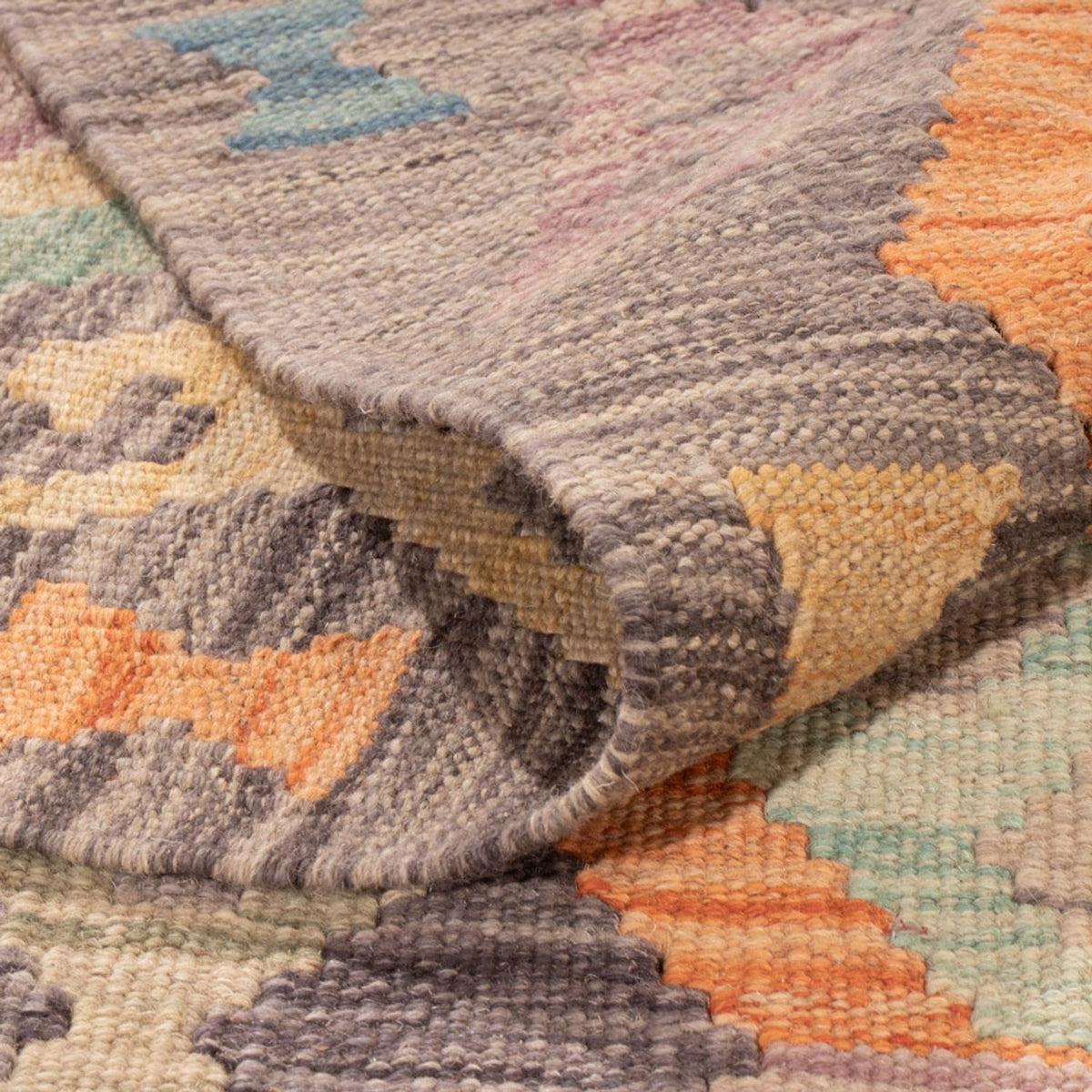 Tapis Kelim - Splash - 297 x 204 cm - multicolore