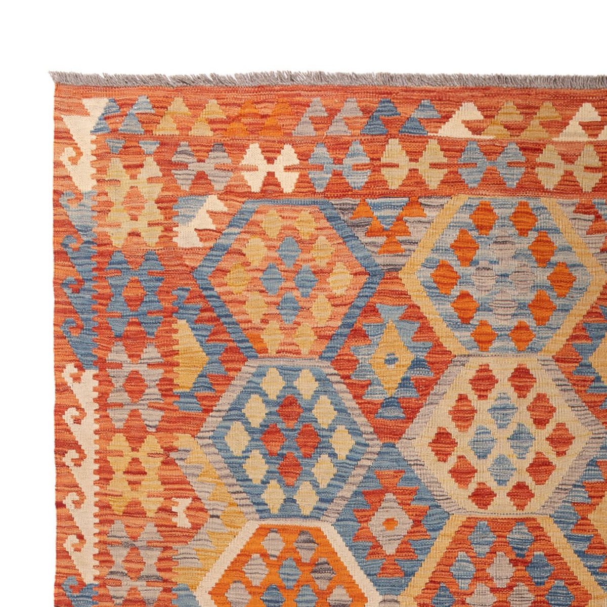 Tapis Kelim - Splash - 292 x 203 cm - multicolore