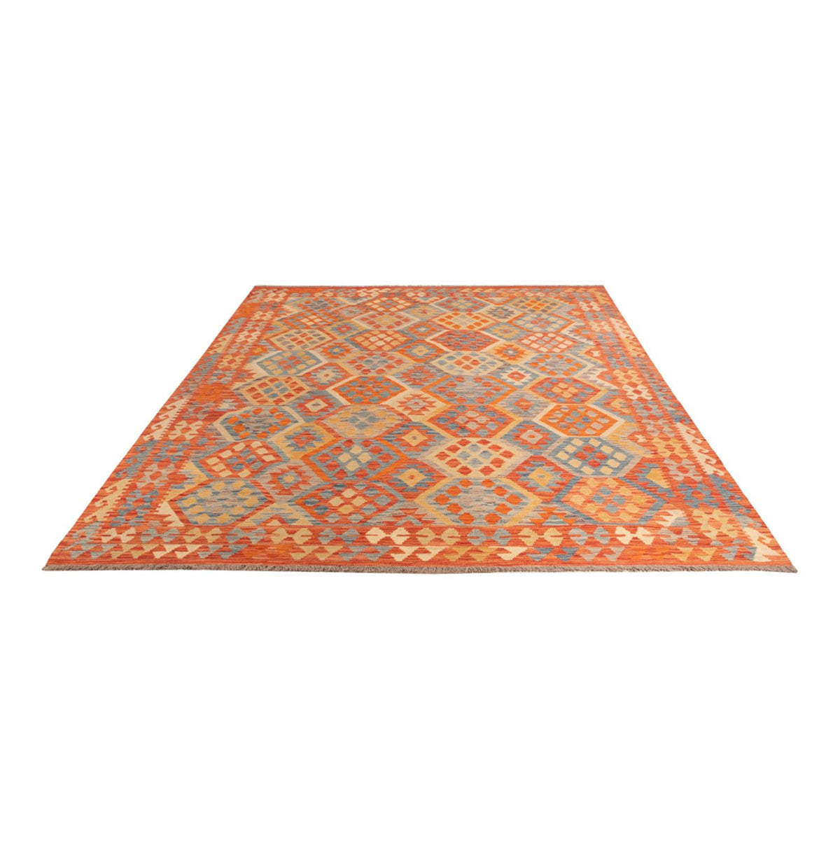 Tapis Kelim - Splash - 292 x 203 cm - multicolore