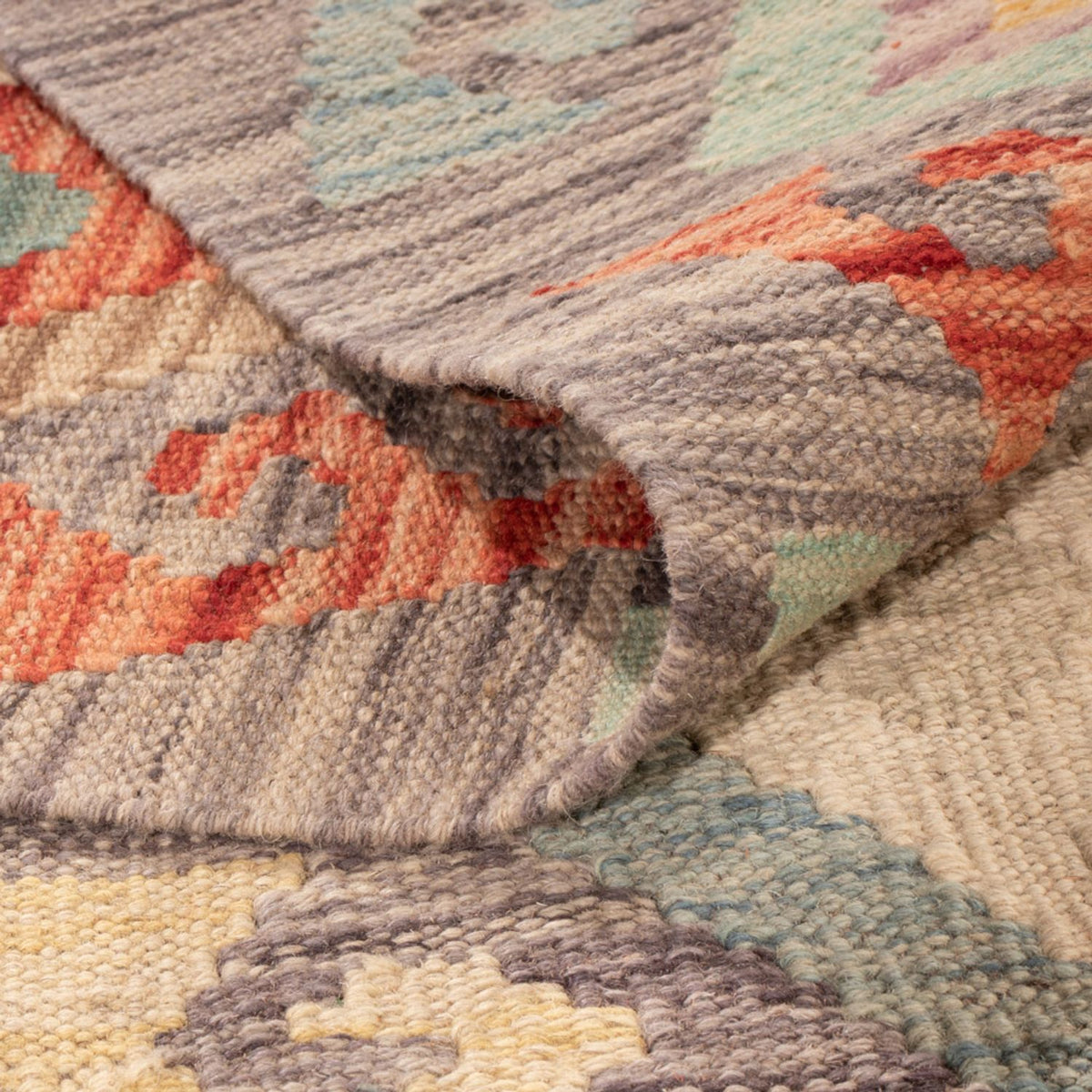 Tapis Kelim - Splash - 298 x 199 cm - multicolore