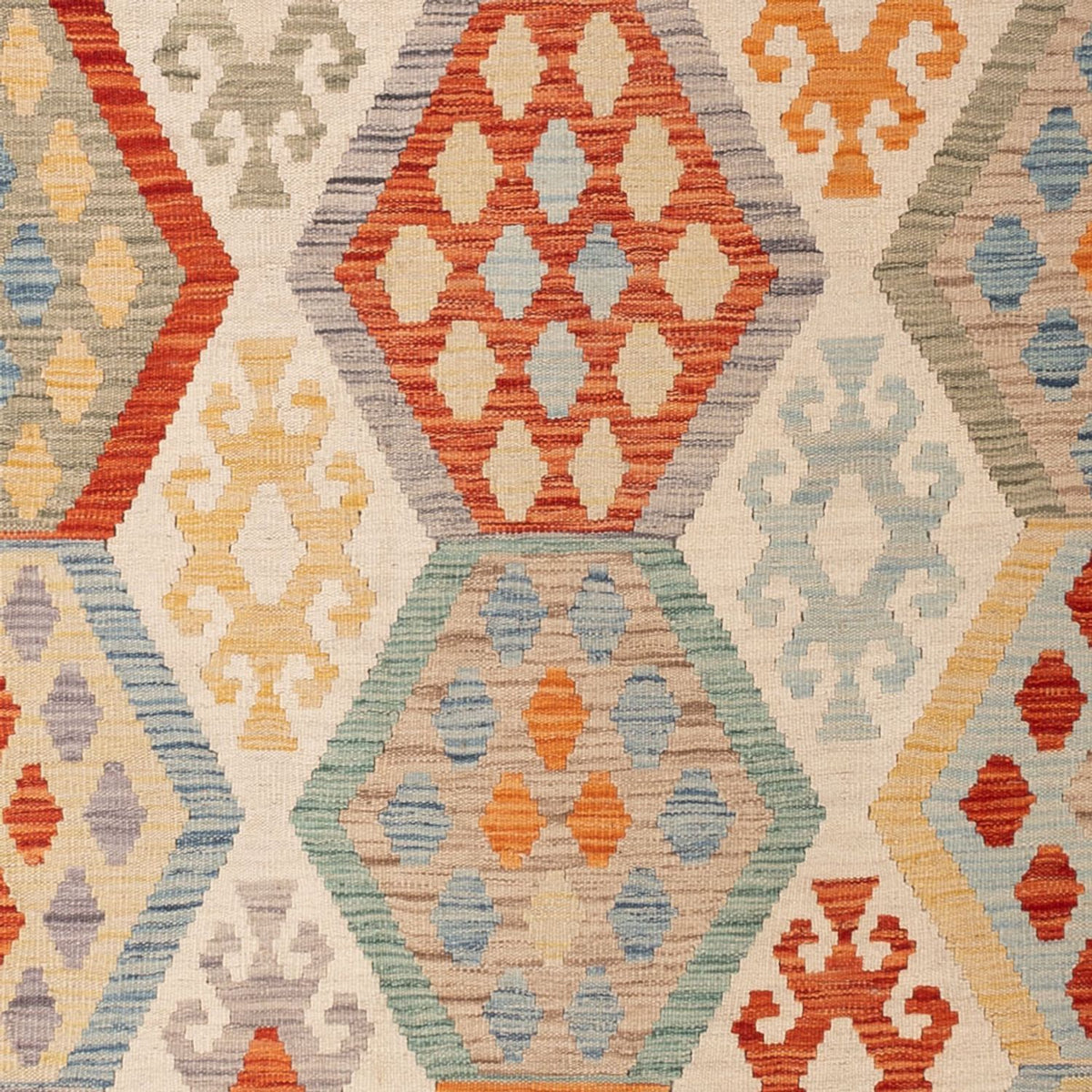 Tapis Kelim - Splash - 310 x 193 cm - multicolore