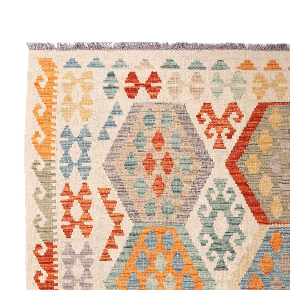 Tapis Kelim - Splash - 310 x 193 cm - multicolore