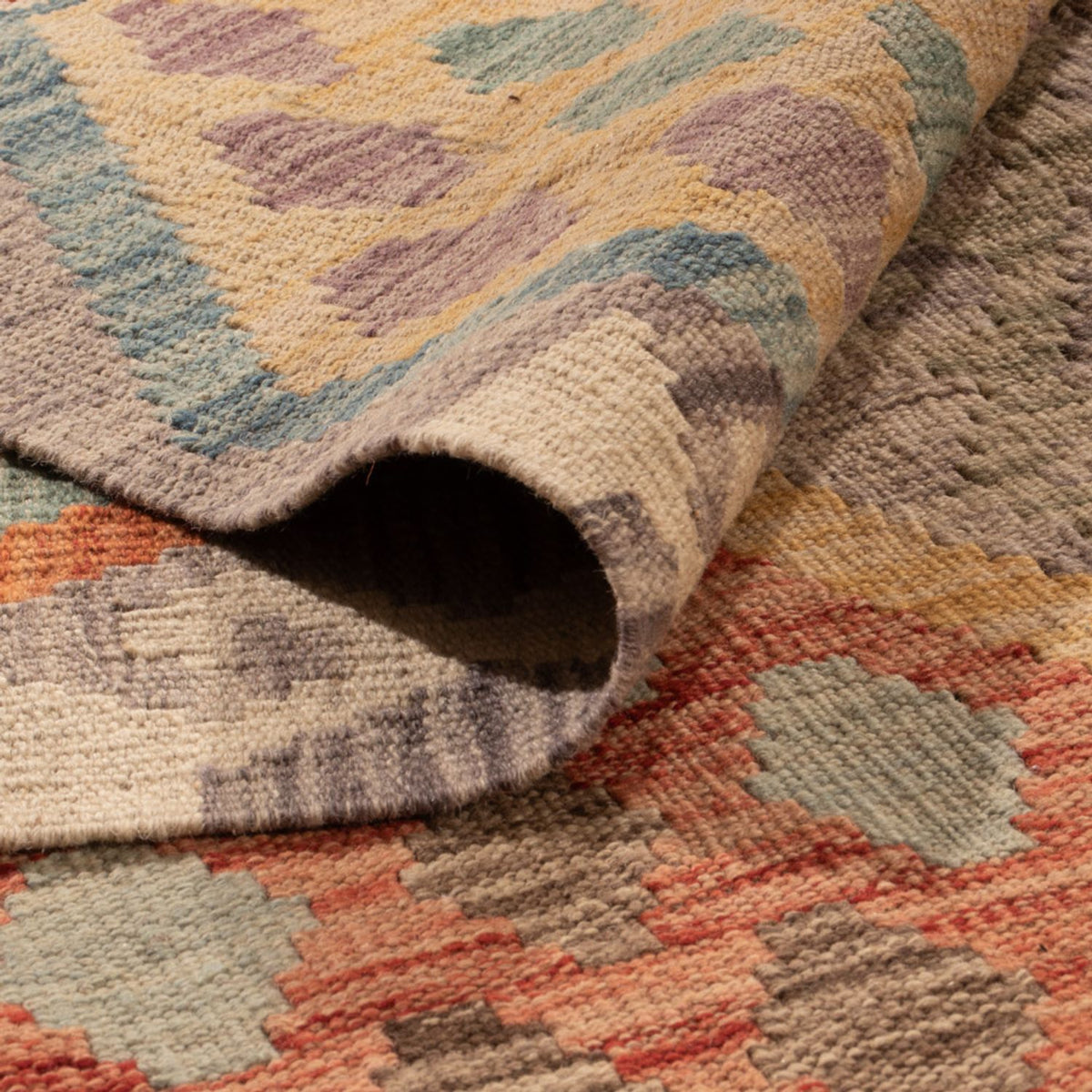 Tapis Kelim - Splash - 298 x 207 cm - multicolore