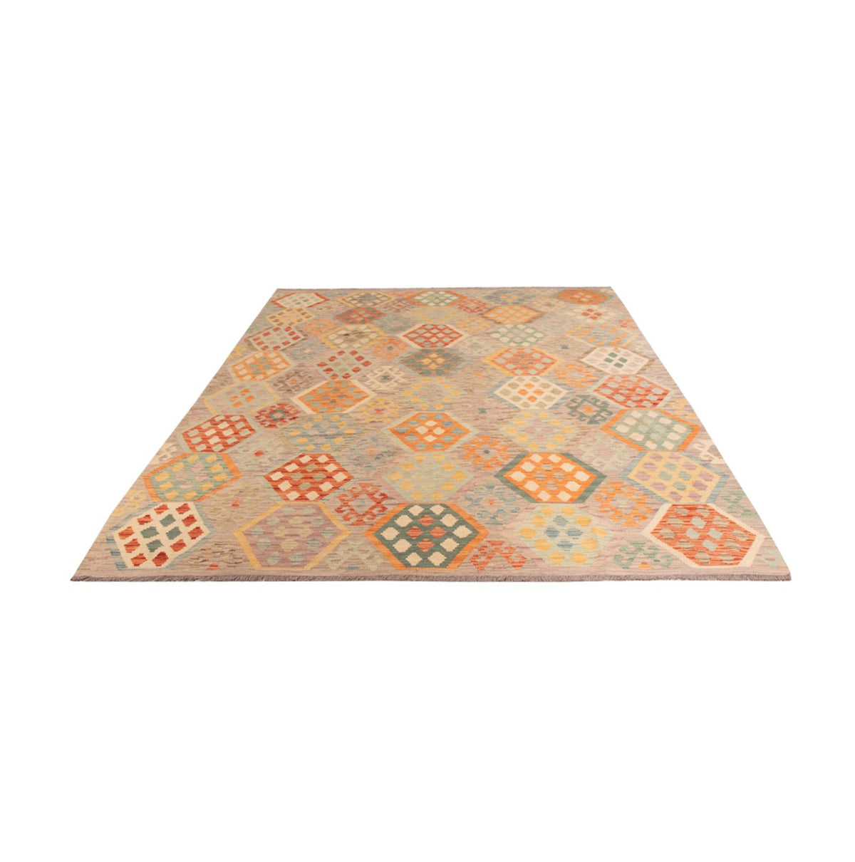 Tapis Kelim - Splash - 298 x 207 cm - multicolore