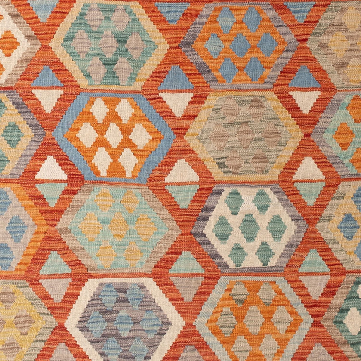 Tapis Kelim - Splash - 295 x 200 cm - multicolore