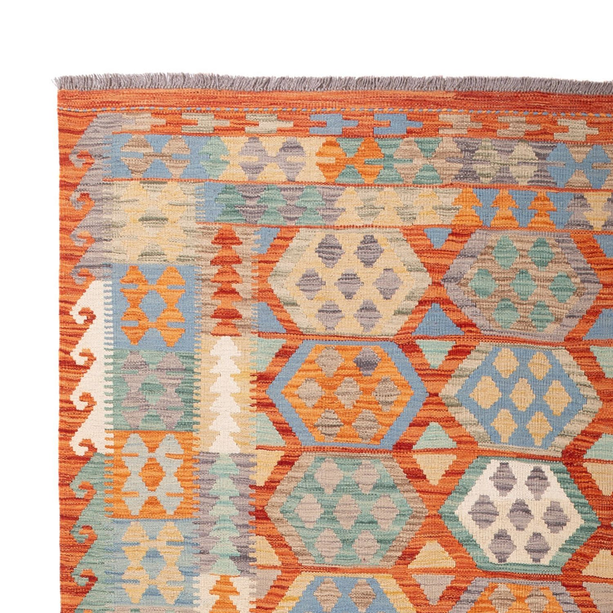 Tapis Kelim - Splash - 295 x 200 cm - multicolore