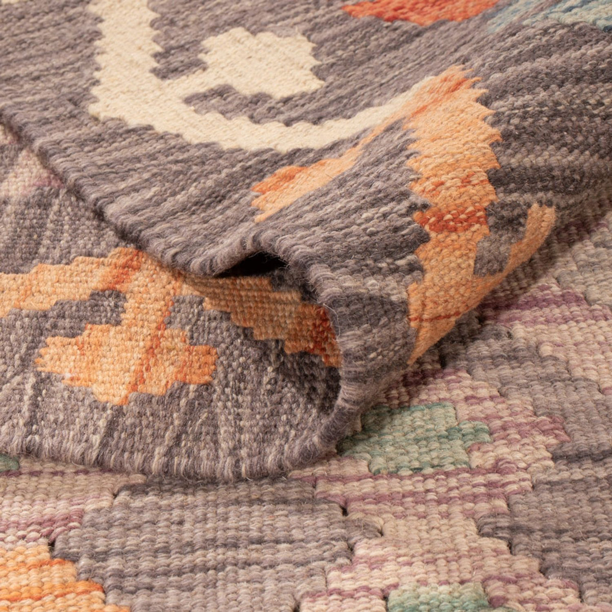 Tapis Kelim - Splash - 296 x 205 cm - multicolore