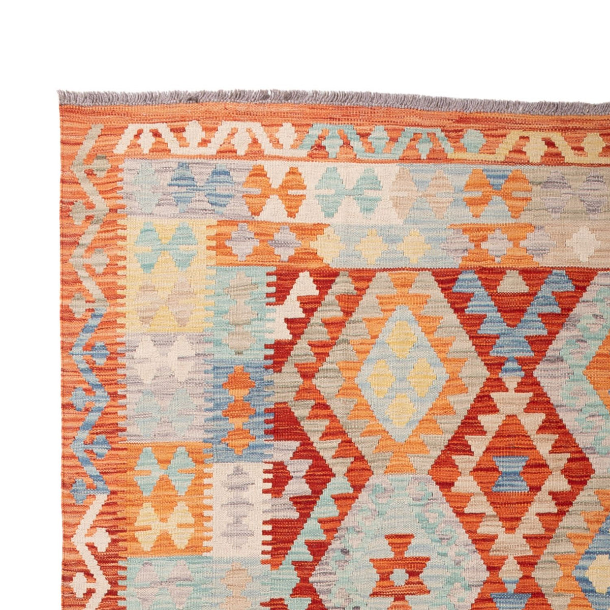 Tapis Kelim - Splash - 298 x 203 cm - multicolore