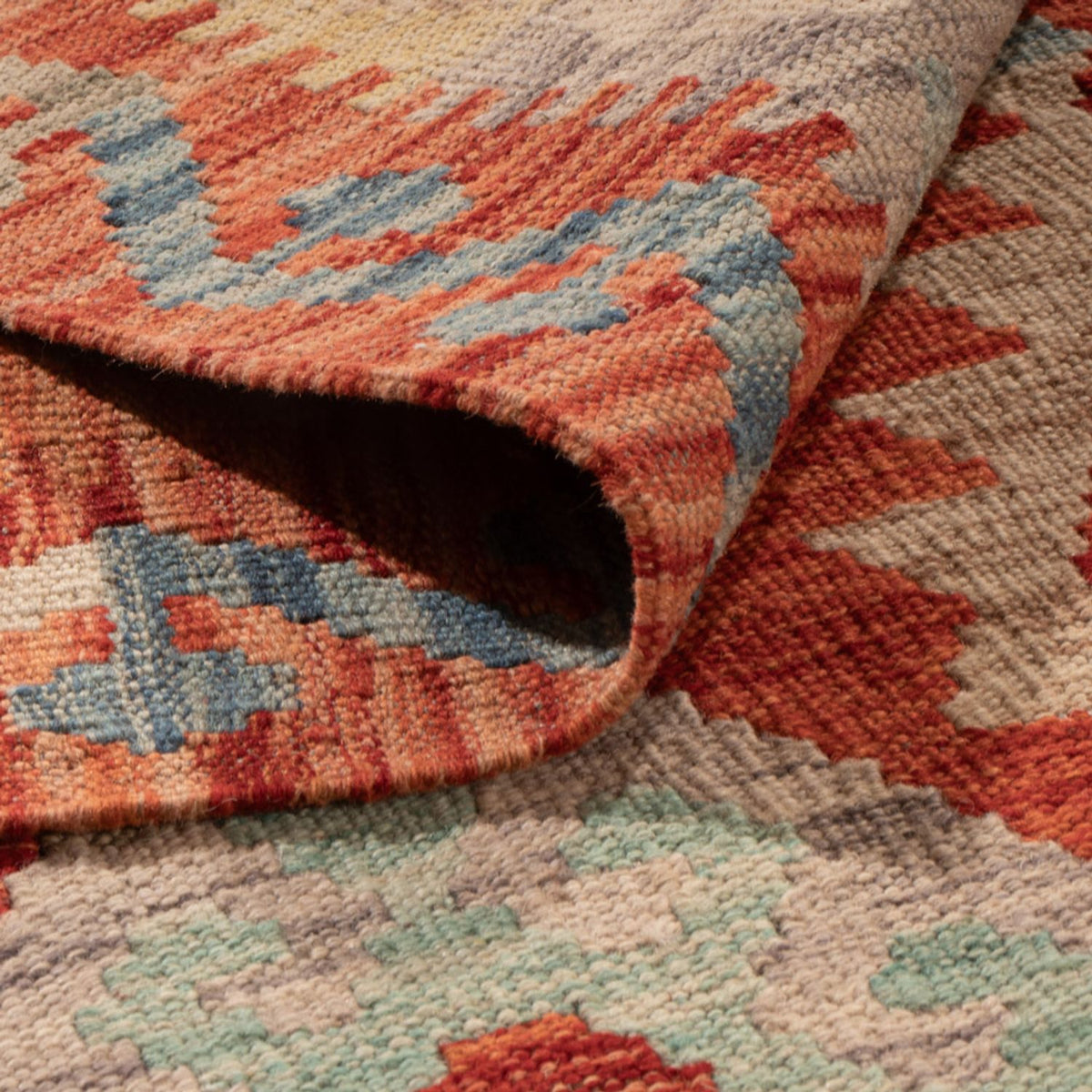 Tapis Kelim - Splash - 298 x 203 cm - multicolore