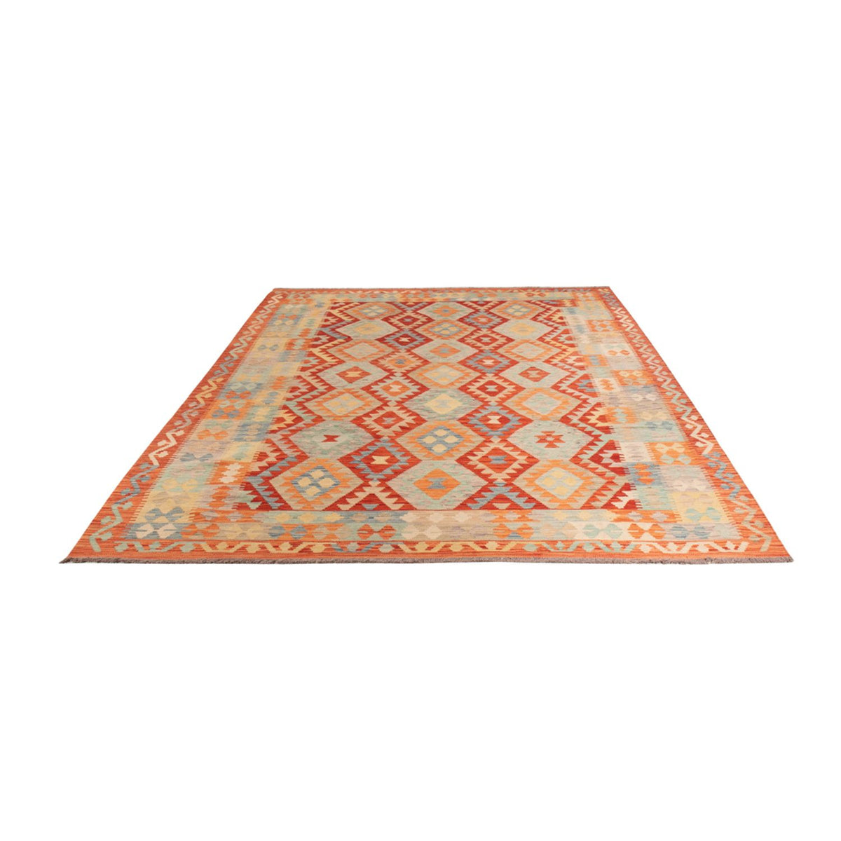 Tapis Kelim - Splash - 298 x 203 cm - multicolore