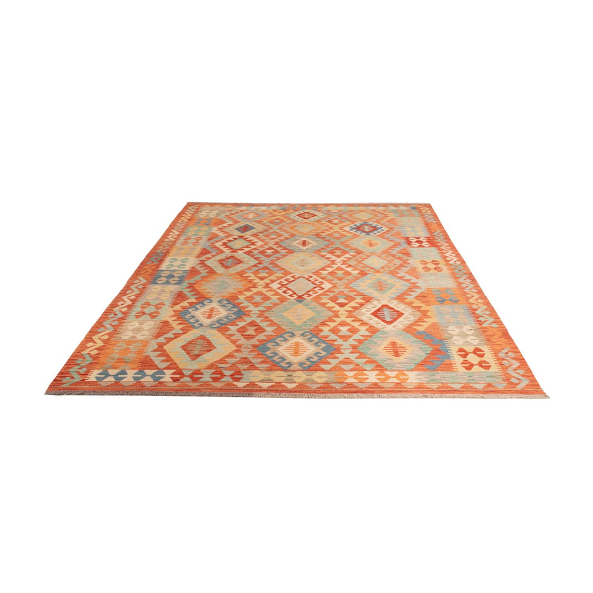 Tapis Kelim - Splash - 292 x 198 cm - multicolore